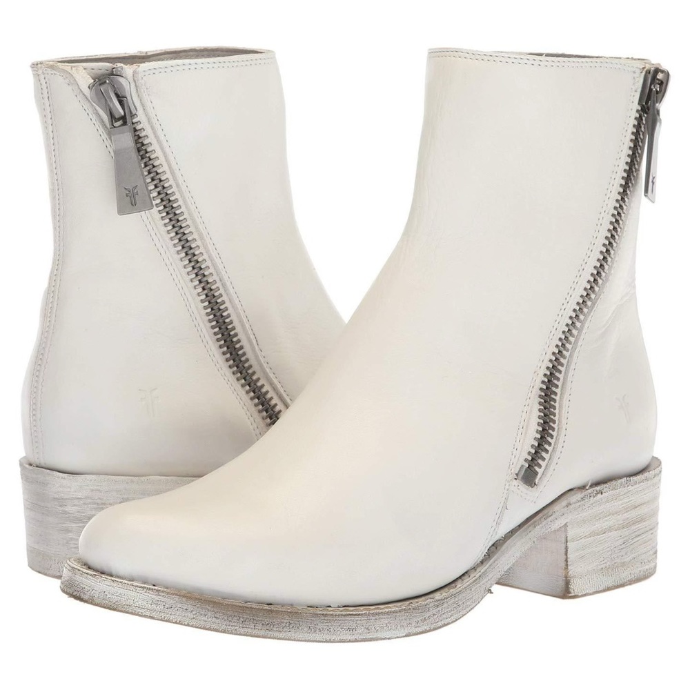Frye boots white booties